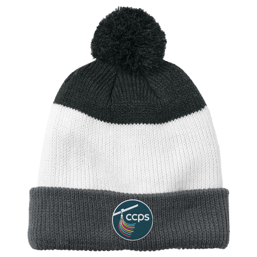 Port Authority® Cozy Striped Pom Beanie